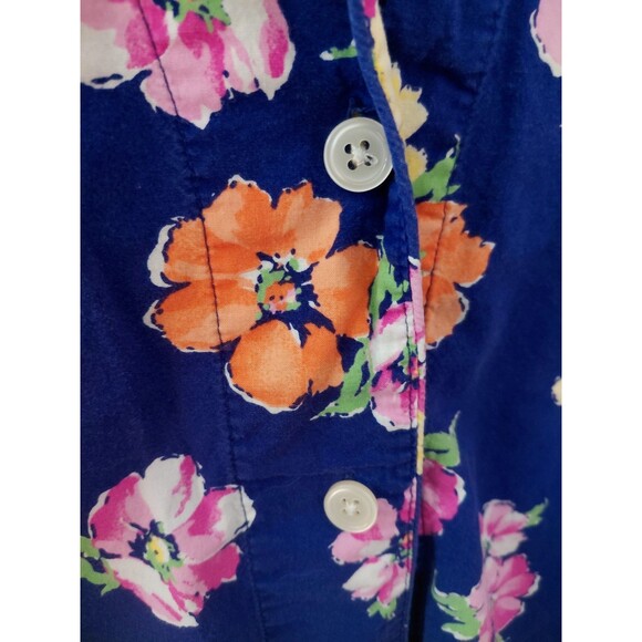 Lauren Ralph Lauren Women's Navy Floral Pajama Set Sz L Cottage Core Loungewear - Picture 5 of 16